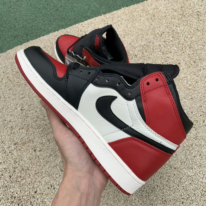 Authentic Air Jordan 1 Retro High OG “Bred Toe”women